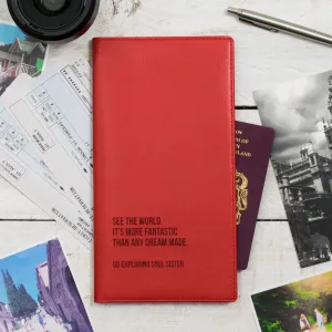 World Destinations Personalised Travel Document Holder