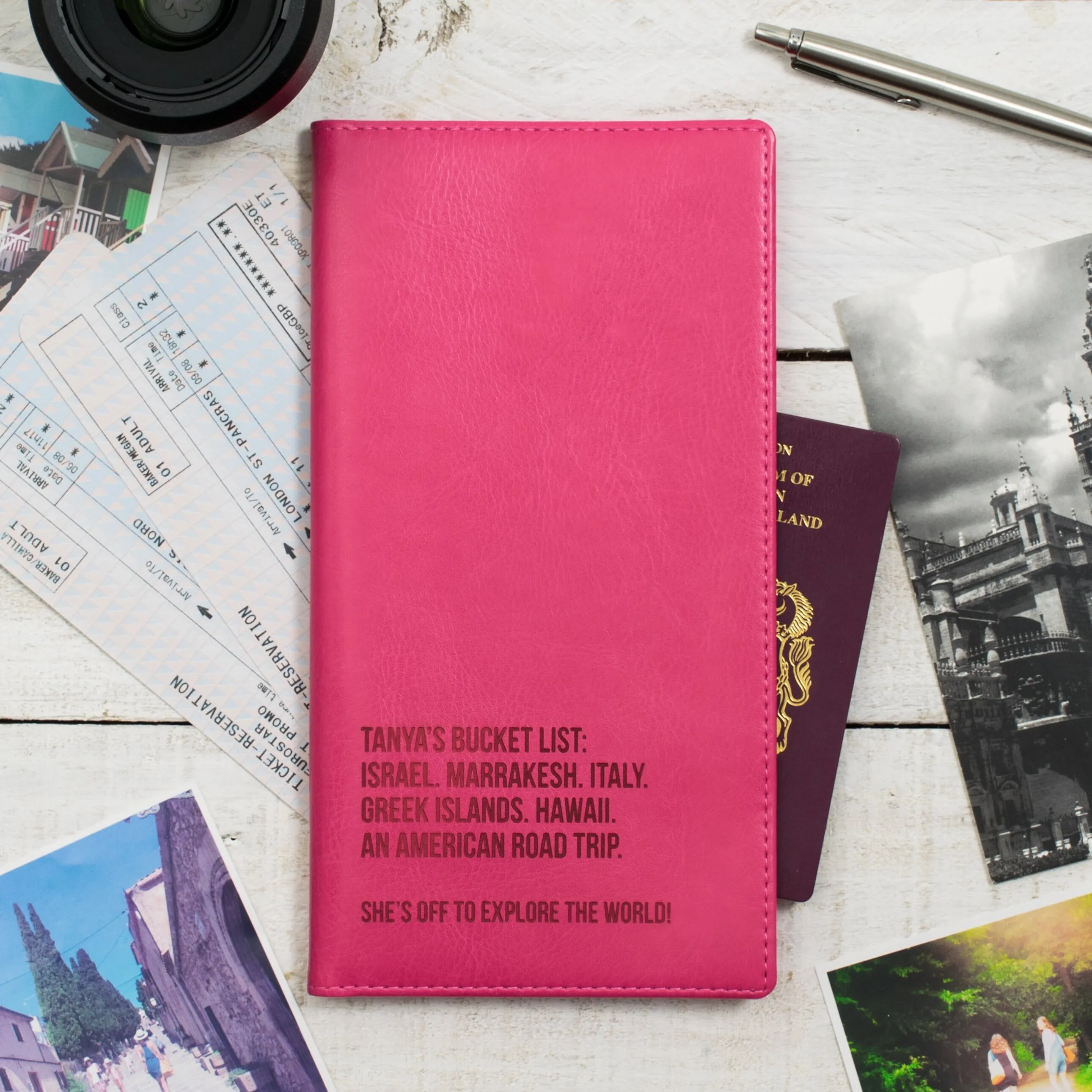 World Destinations Personalised Travel Document Holder