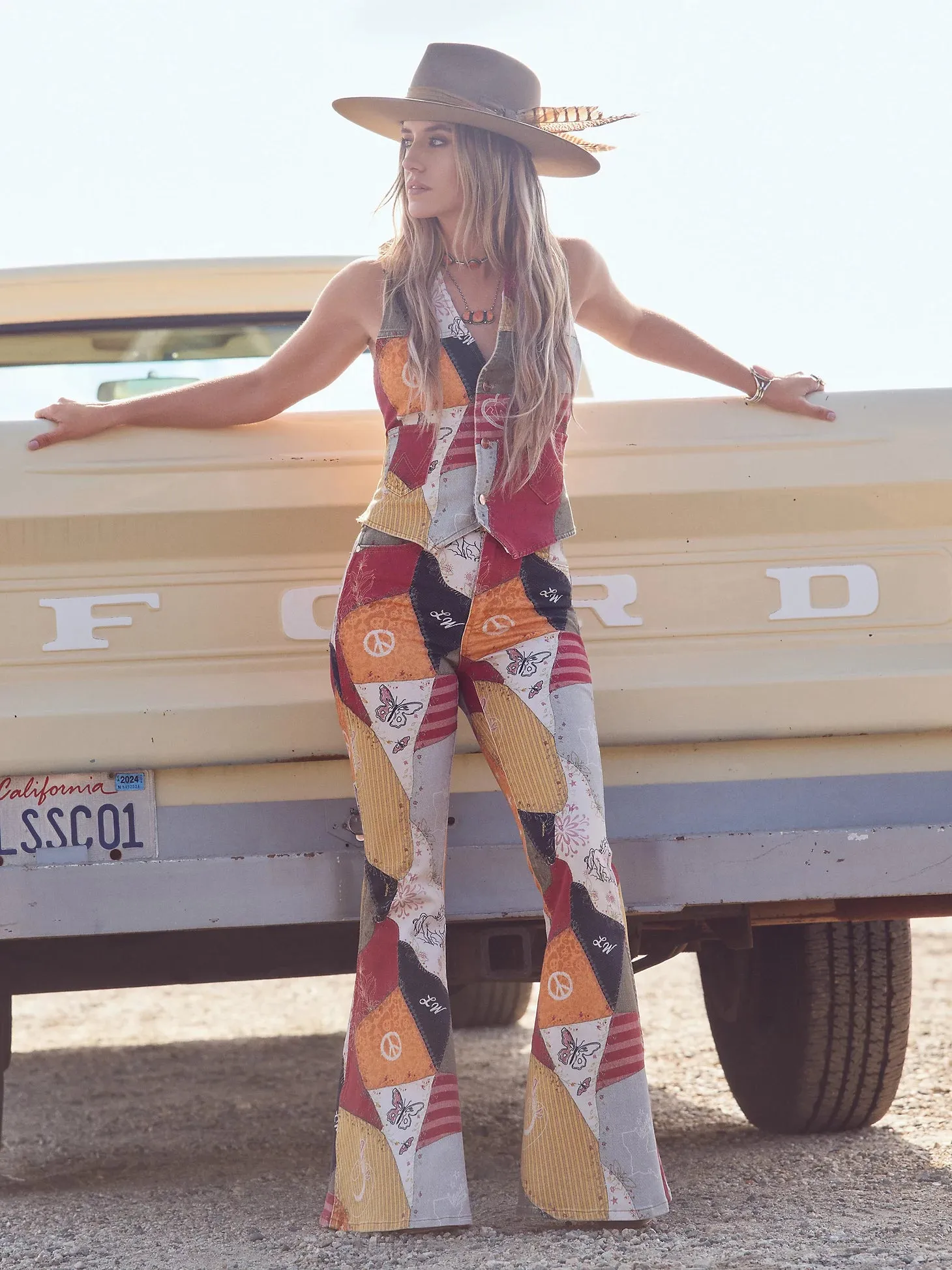 Wrangler® X Lainey Wilson Patchwork Flare Jean