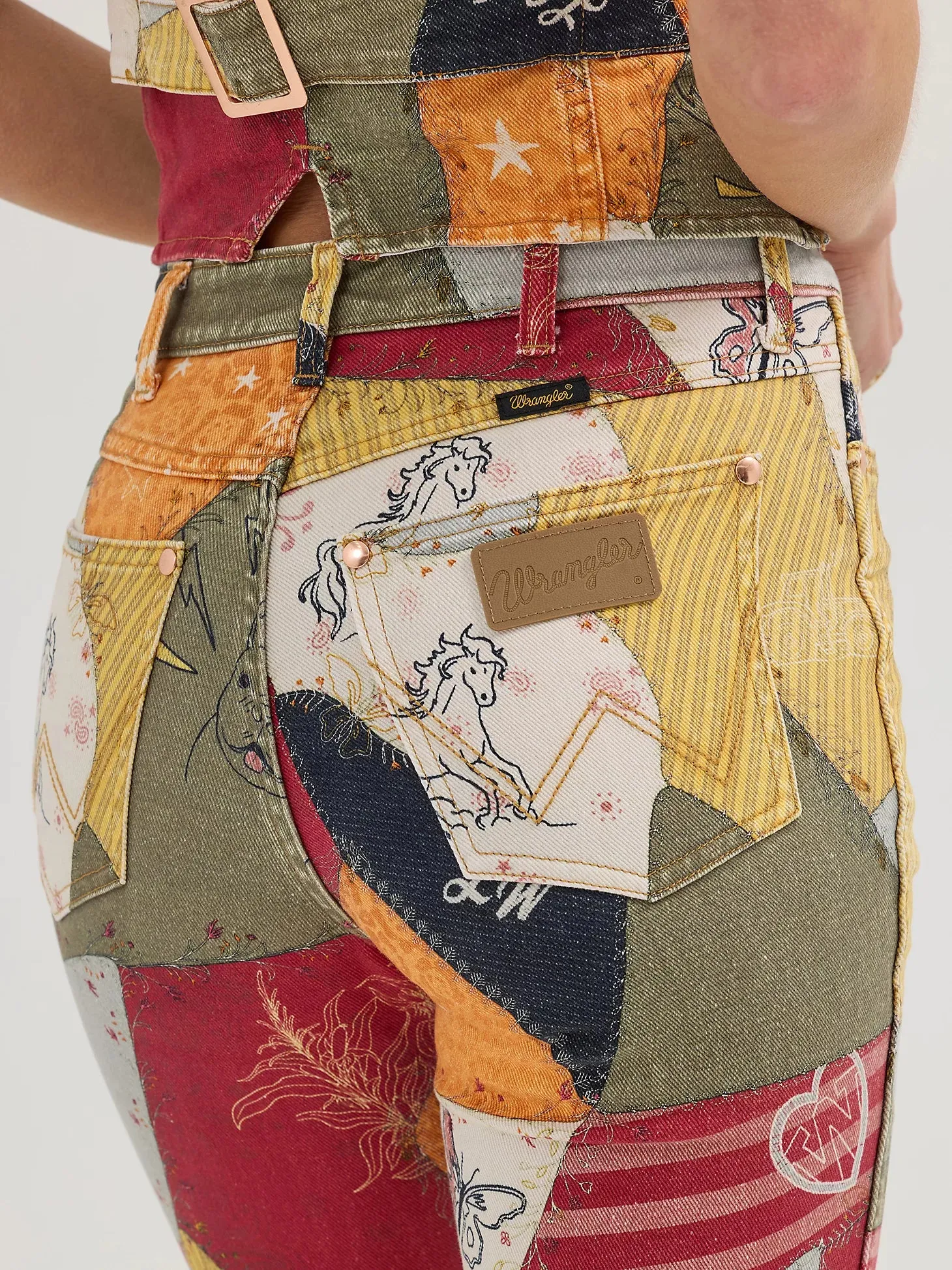 Wrangler® X Lainey Wilson Patchwork Flare Jean