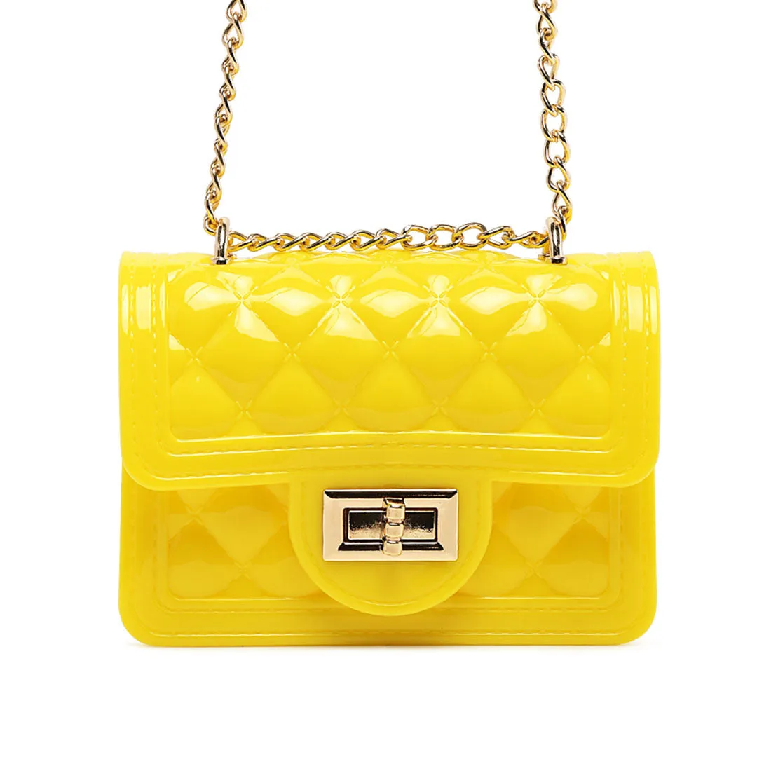 Yellow Quilted Sling Bag